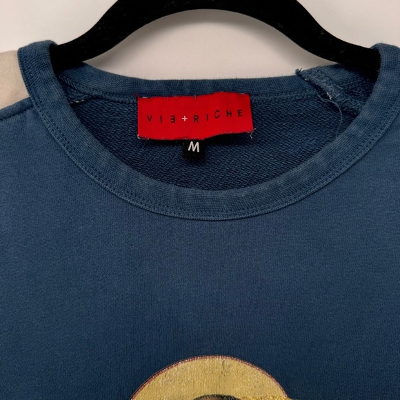 Vie+Riche Blue Angel Cotton Sweatshirt Large - Picture 3 of 7
